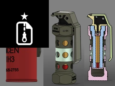 M84 Flashbang & AN-M14 INCENDIARY .step assembly