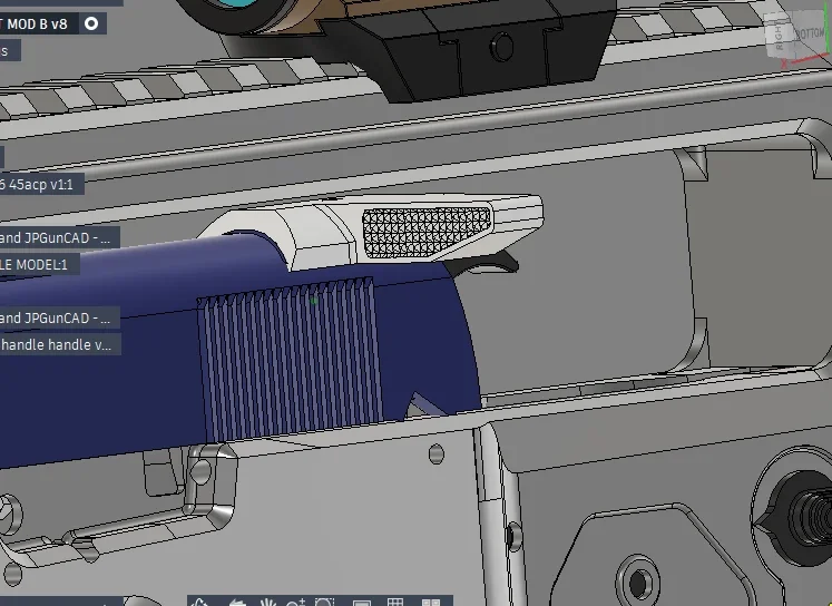 novak sight charging handle release image