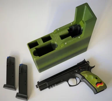 Compact Holster Box for a CZ 75 Taipan Handgun (9mm Luger)