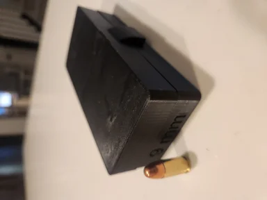 9mm 50 Round Case. Printable Hinge.