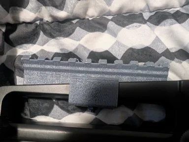 AR Carry Handle Picatinny Rail (3D Printed) + PEEP HOLE