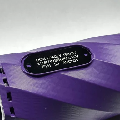 FTN-Style Form 1 Dog Tag Negative - Radius