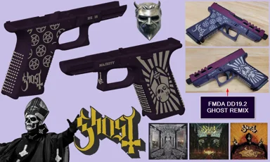 FMDA DD19.2 - 3D Printed Glock 19 Gen3 Frame - Ghost Remix By PlastiKrew