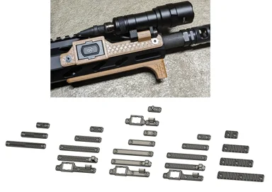MLOK Picatinny Rails, Rail Covers, and Light Mounts
