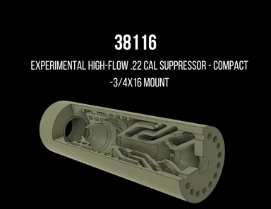 #38116 - Compact .22 Cal Suppressor. 